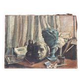 Oil on canvas, studio decor, signed, 1928