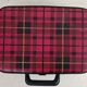 Small vintage tartan pattern suitcase