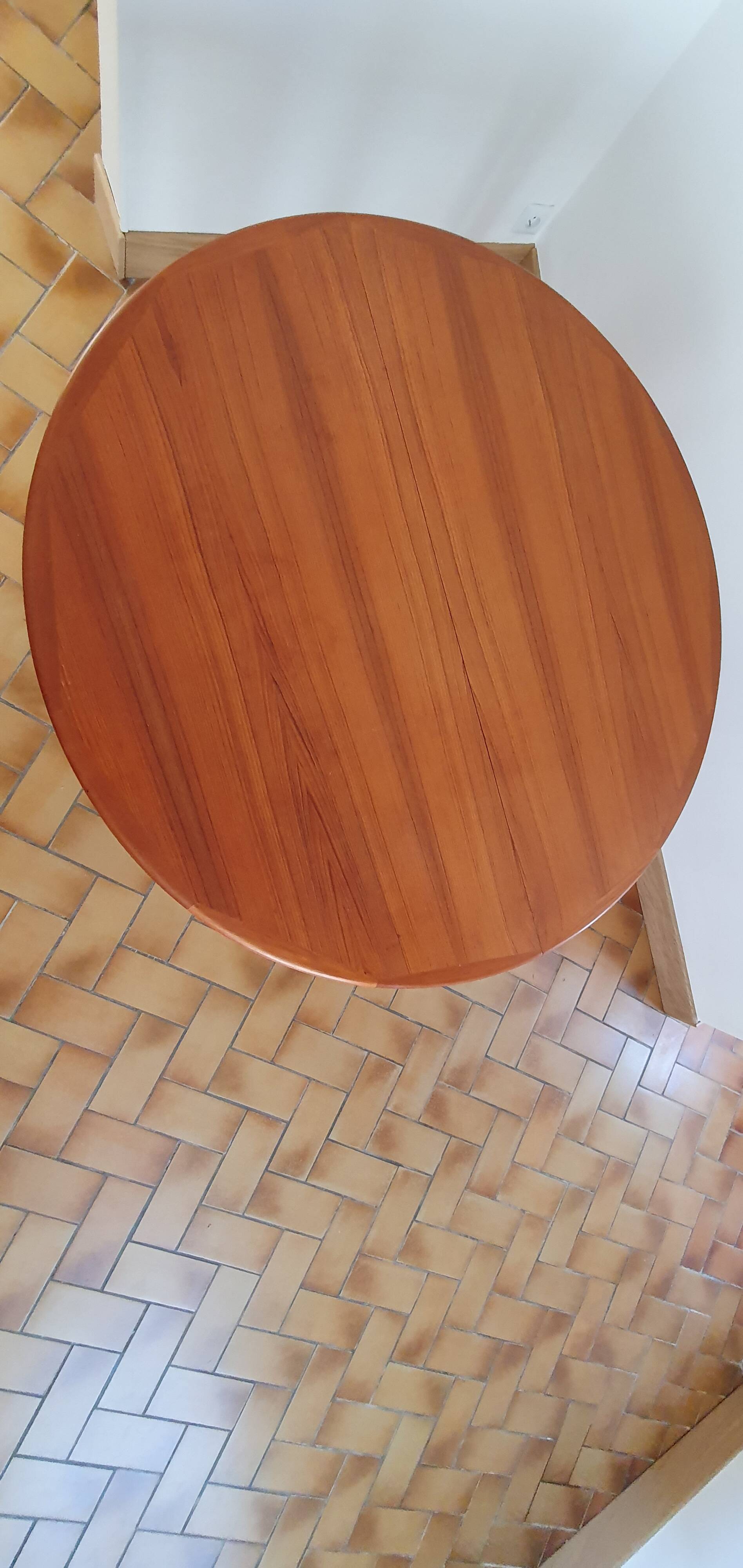 Vintage Scandinavian extendable table with double extension
