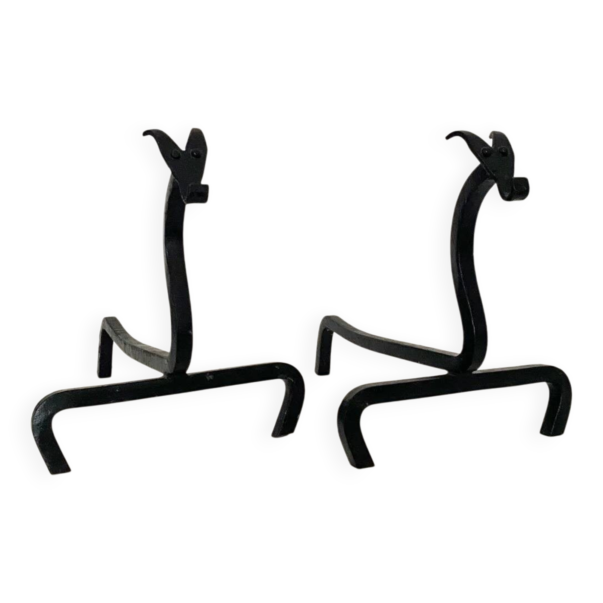 Pair of zoomorphic andirons