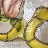 Flower suspension in mother-of-pearl and brass 48 cm