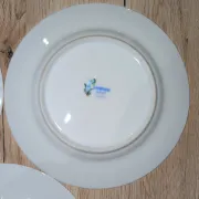 set of 3 dessert / sweet plates in white porcelain fi