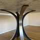 Round Calacatta marble table, 1960 design, in perfect condition, Osvaldo Borsoni.