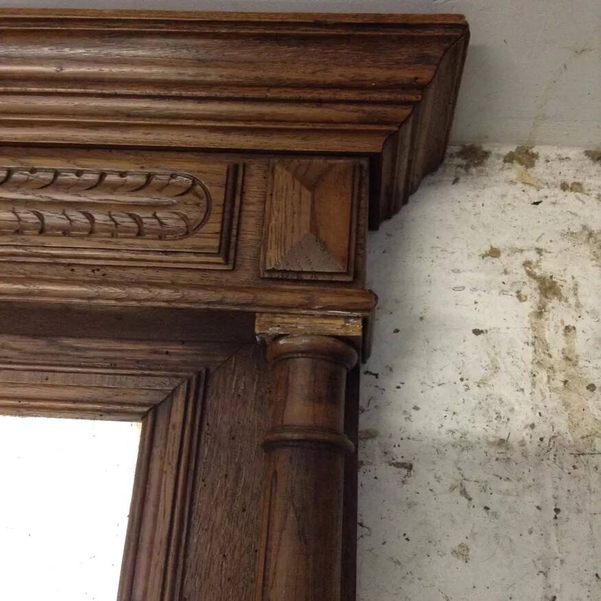 Trumeau wooden mirror