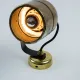 Pair of Vintage Gold-Toned Tube-Style Wall Spotlights With Patina