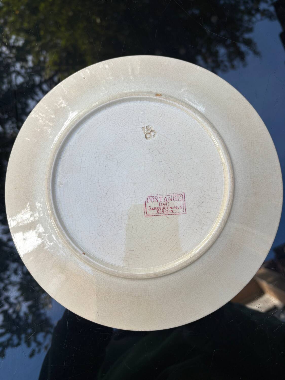 Vintage Digoin Sarreguemines dinner plate