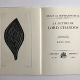 Original etching signed and justified by Raoul UBAC, Letter from Los Chandos, 1975