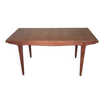 Extendable teak table by Tricoire & Vecchione, 1960s.