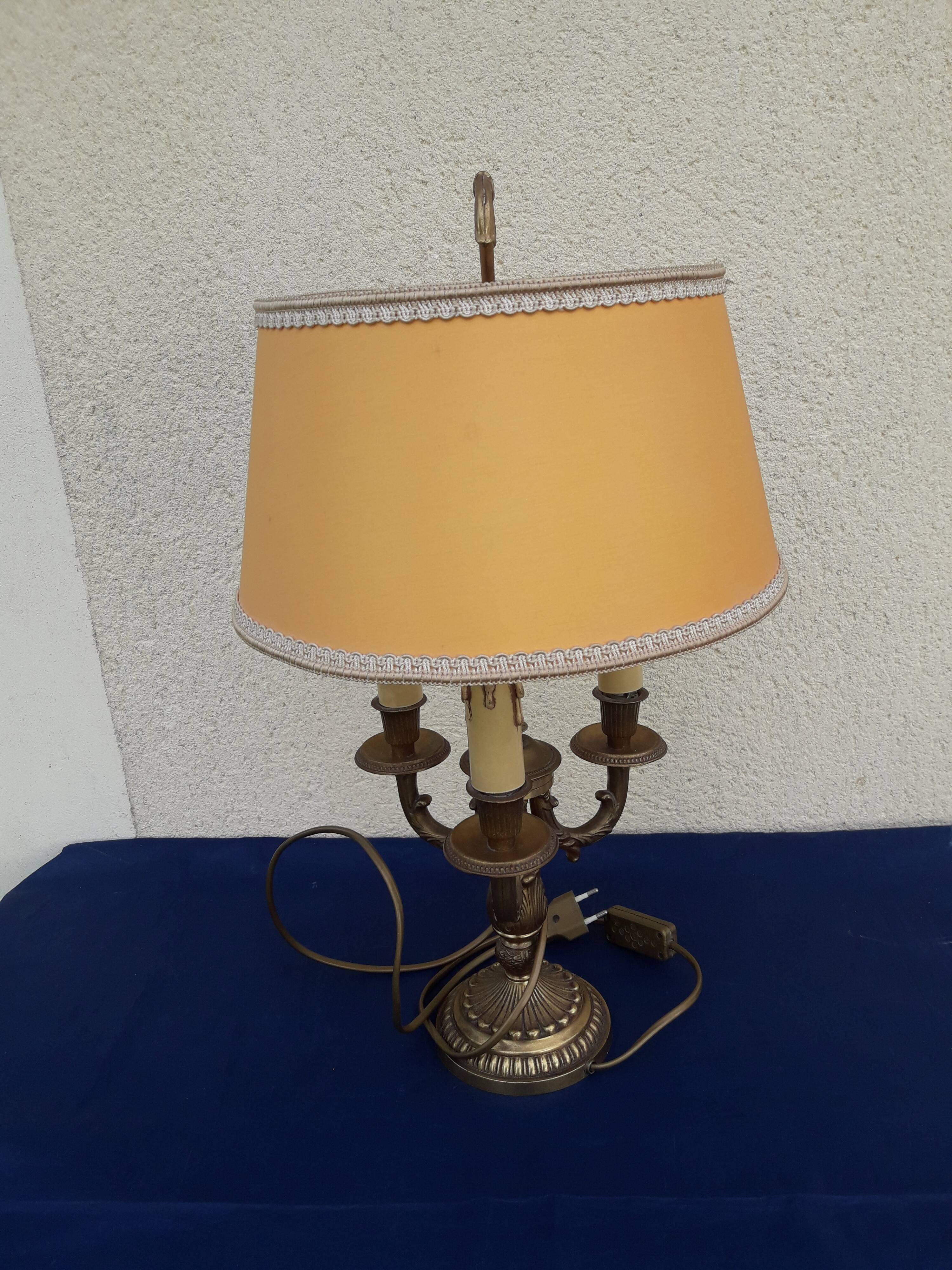 Lampe bouillotte en bronze 3 feux