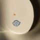 Old mounted plate, compotier in iron earthenware E. Bourgeois large deposit “Rouen XVIII”