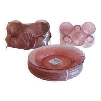 Vintage Vereco service rose – Beau Rivage – New in blister pack