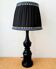Art deco wooden lamp 1930 and couture lampshade