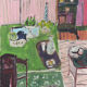 French interior, oil painting