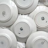 6 mismatched Saint Amand ironstone flat plates