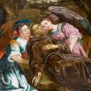 Ecstasy of Saint Francis of Assisi, oil on copper, 17th century