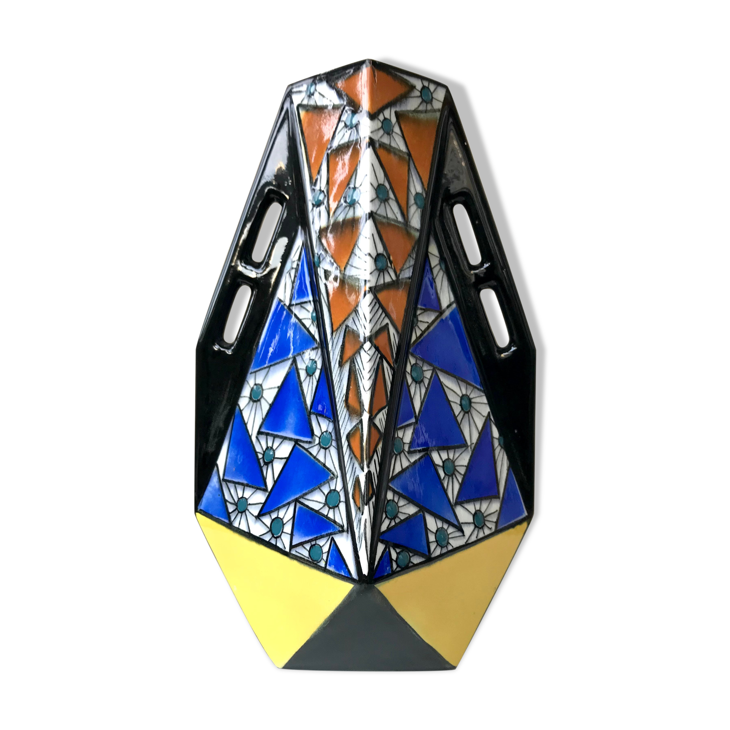 Vase céramique onnaing art déco