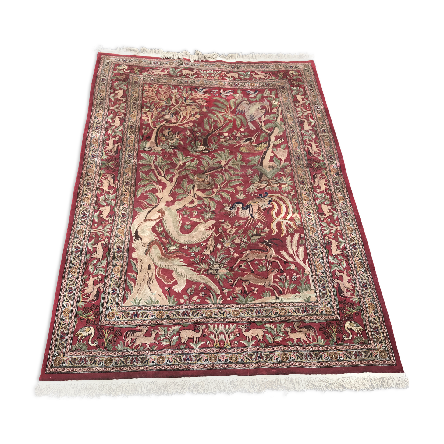 Handmade vintage Oriental rug 180x280cm