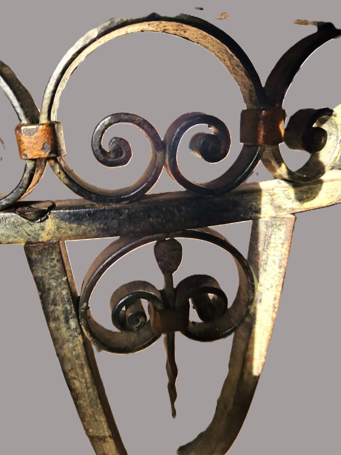 Wrought iron gueridon 1940s