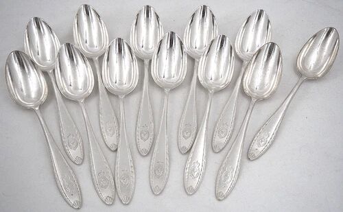 Silverware hotel Georges V, Christofle Albatros, 12 table settings, 24 pieces