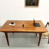 Scandinavian teak dining table, extendable