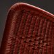 Chaises de jardin en câble plastique tressé orange