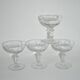 Set of 4 faceted crystal champagne glasses, 1930