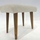Mid-century Stool in Sheep Skin Fabric, 1970's