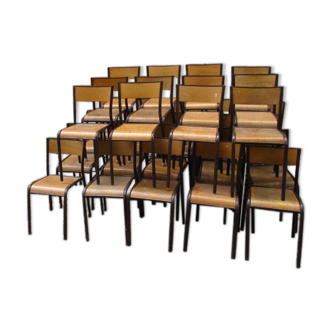 Lot of 64 school chairs '60s