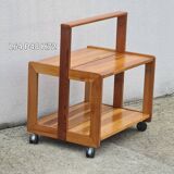 Brutalist Scandinavian Pine Serving Trolley 1960, Sweden