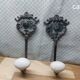 Magnificent and authentic pair of coat hooks (or wall coat racks)