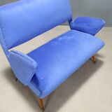 Coussin de canapé vintage en velours, modèle original des années 1960