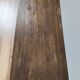 Vintage rustic coffee table in waxed wood and screen printing