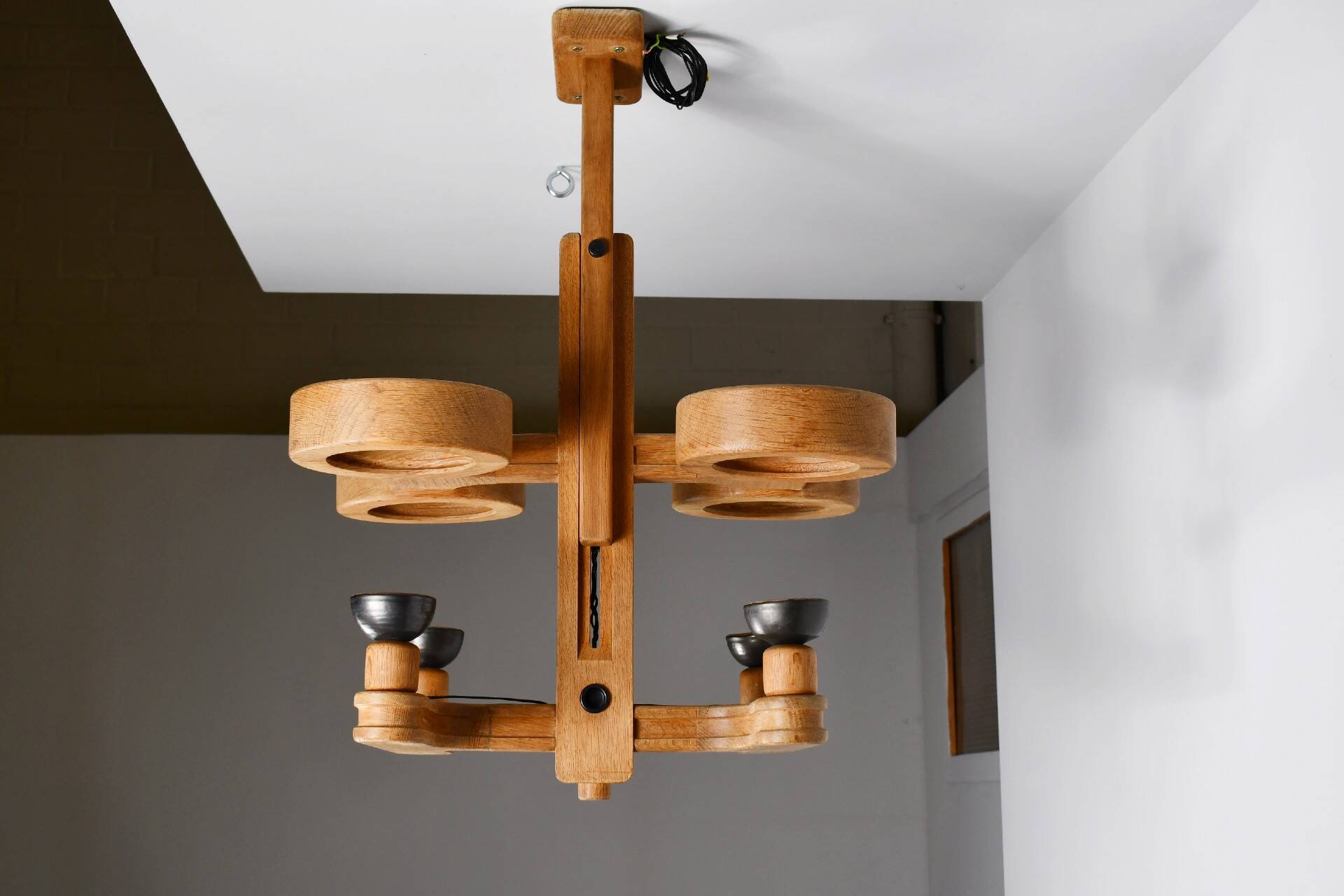 Large ceiling light by Guillerme et Chambron for Votre Maison