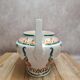 Art Deco Jardinière Moulin des Loups Orchies – stylised green & terracotta decoration – double handle