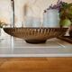 Art Deco cut or dish in smoked glass