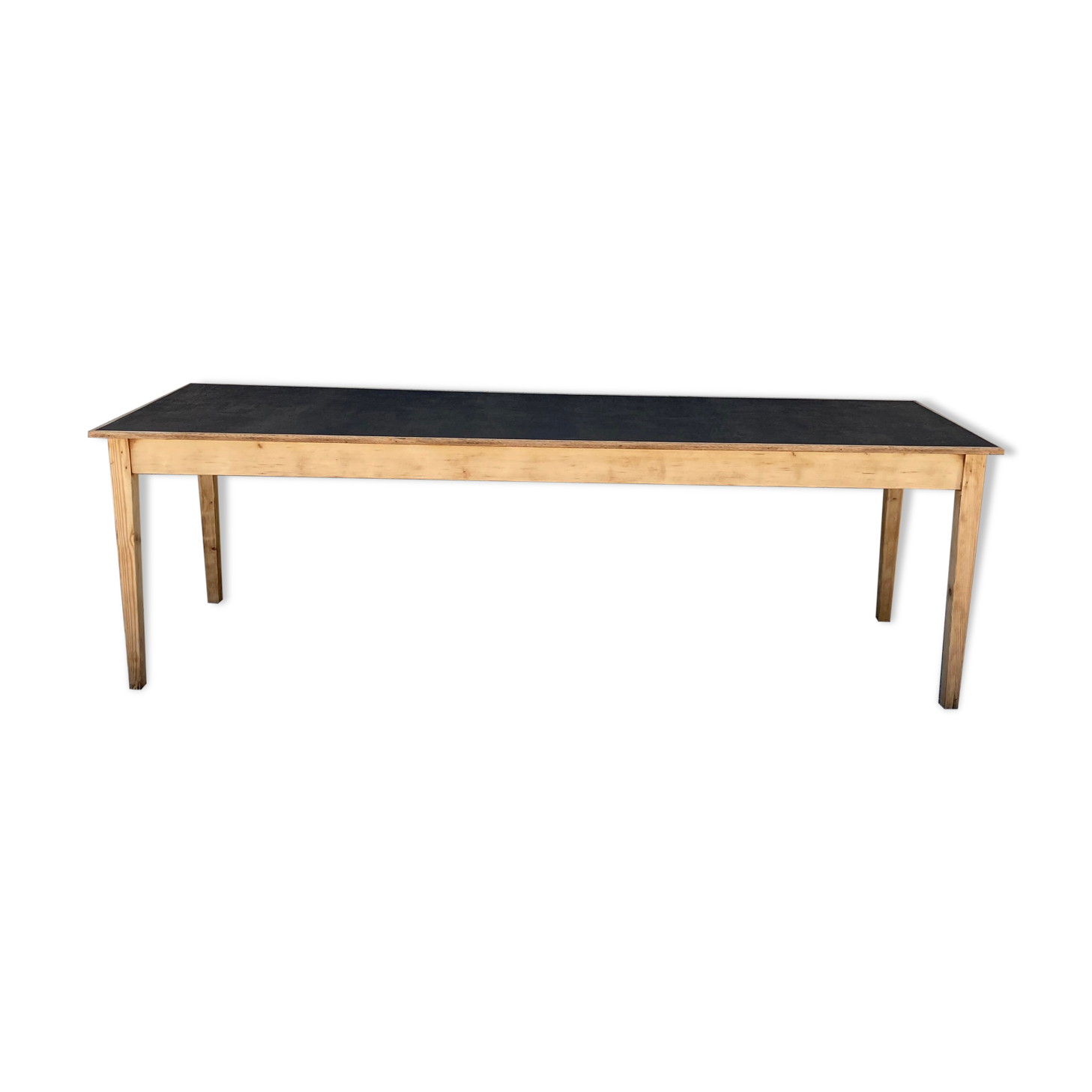 Large black patinated tray table