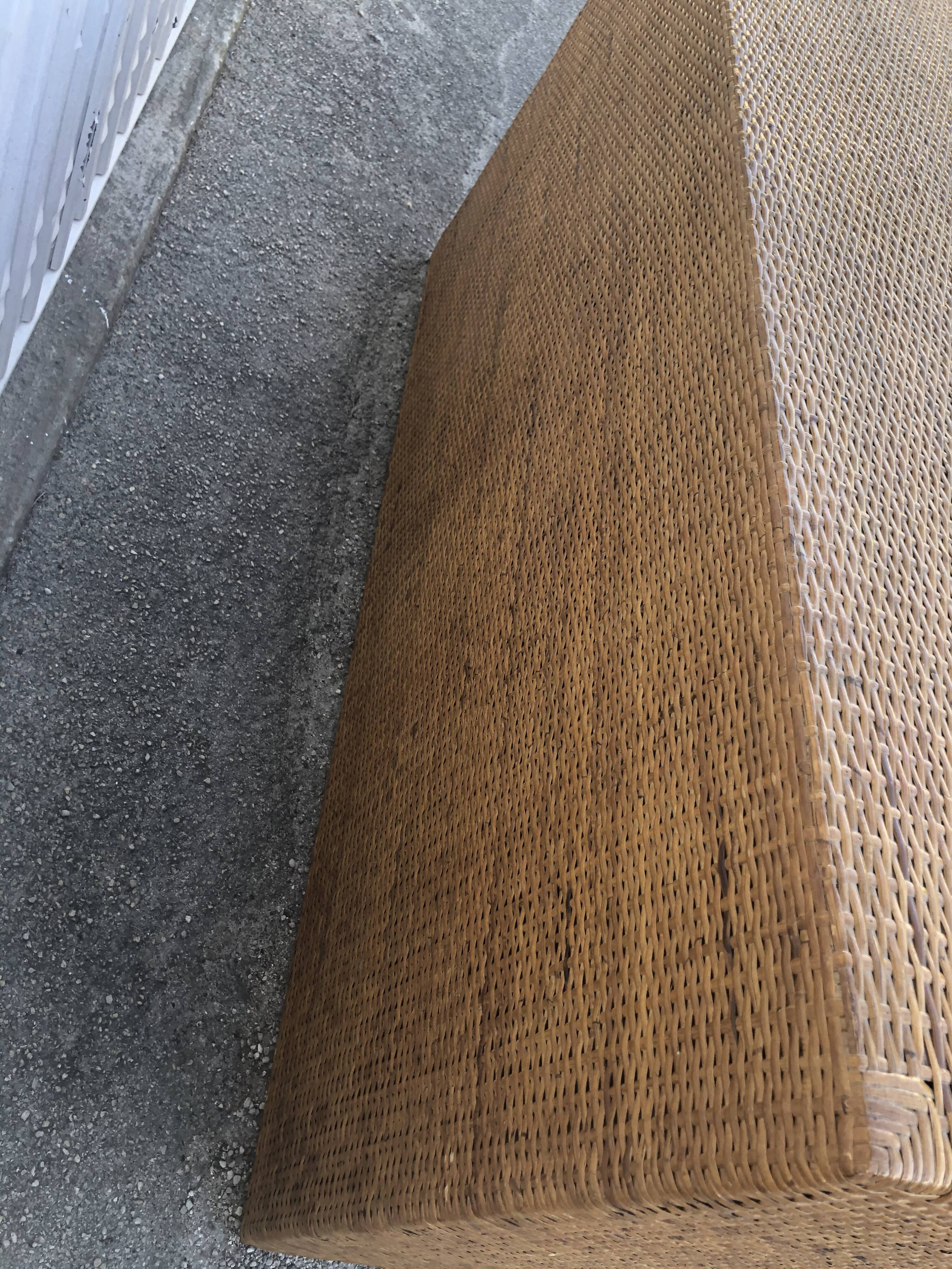 Vintage rattan dresser