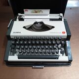 Machine à écrire Olympia Traveller de Luxe blanche