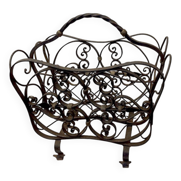 wrought iron newspaper rack
