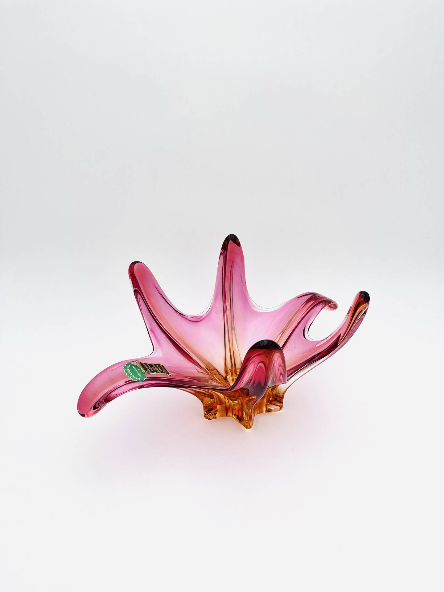 Coupe Murano - Sommerso - Orange & Rose