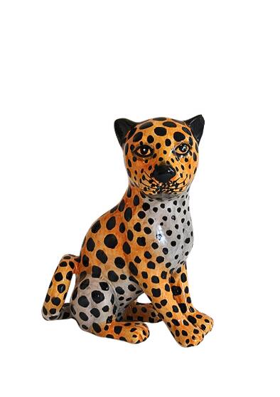 Léopard en céramique