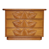 Vintage chest of drawers, Maugrion rattan chest of drawers for Roche Bobois