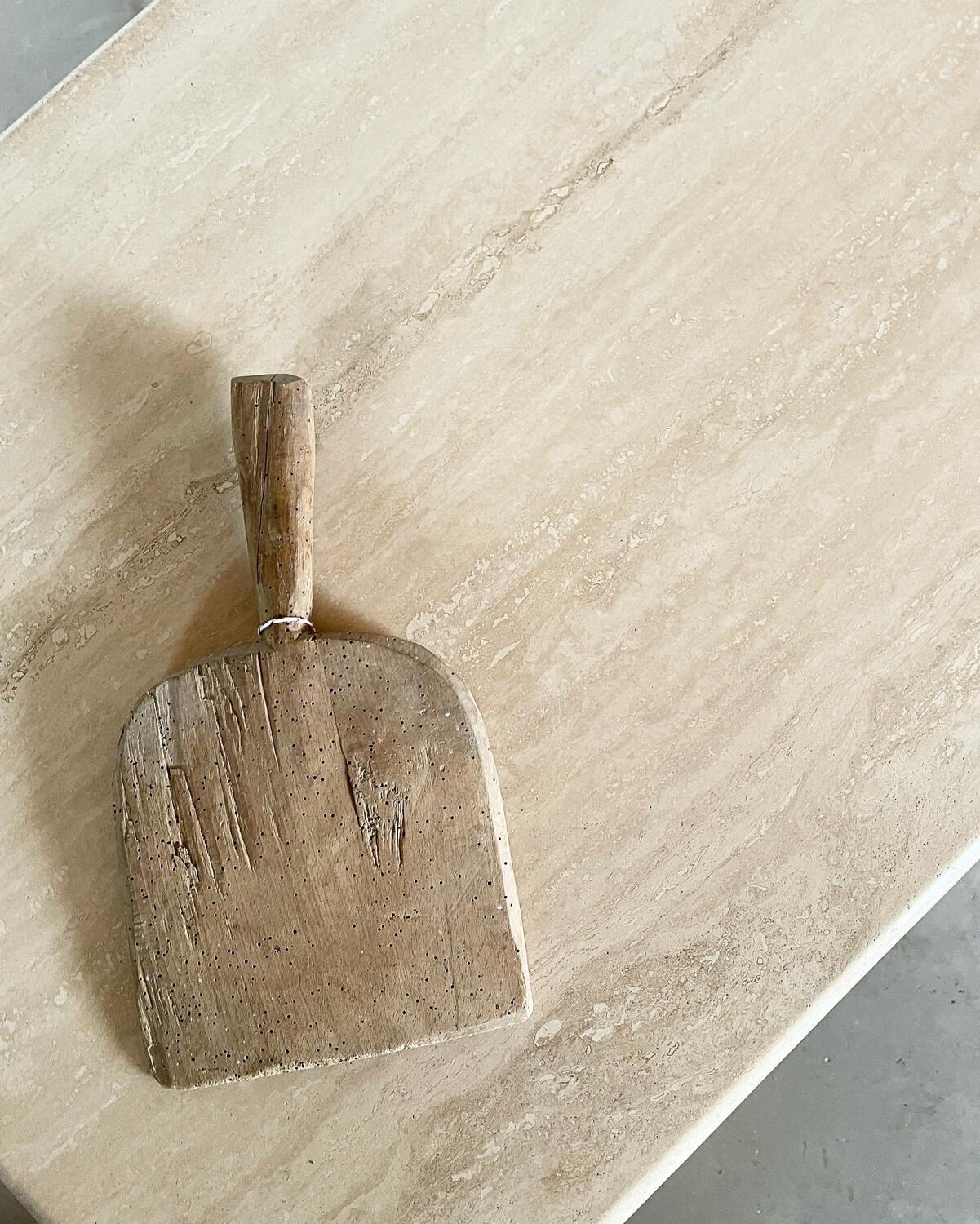 Travertine coffee table