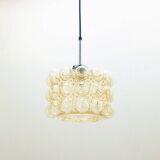 Mid-Century Amber Bubble Glass Ceiling Light/Pendant by Helena Tynell for Limburg, Germany, 1960s