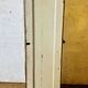 Old factory lacquered pine locker from early 20th century France.