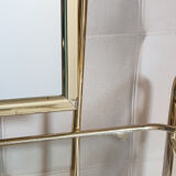 Dressing table in gold metal