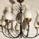 Set of 2 Italian design chandeliers in style of Stilnovo/ Arredoluce, 1950s