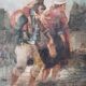Huile sur toile "Le Gué" Ecole XIXème