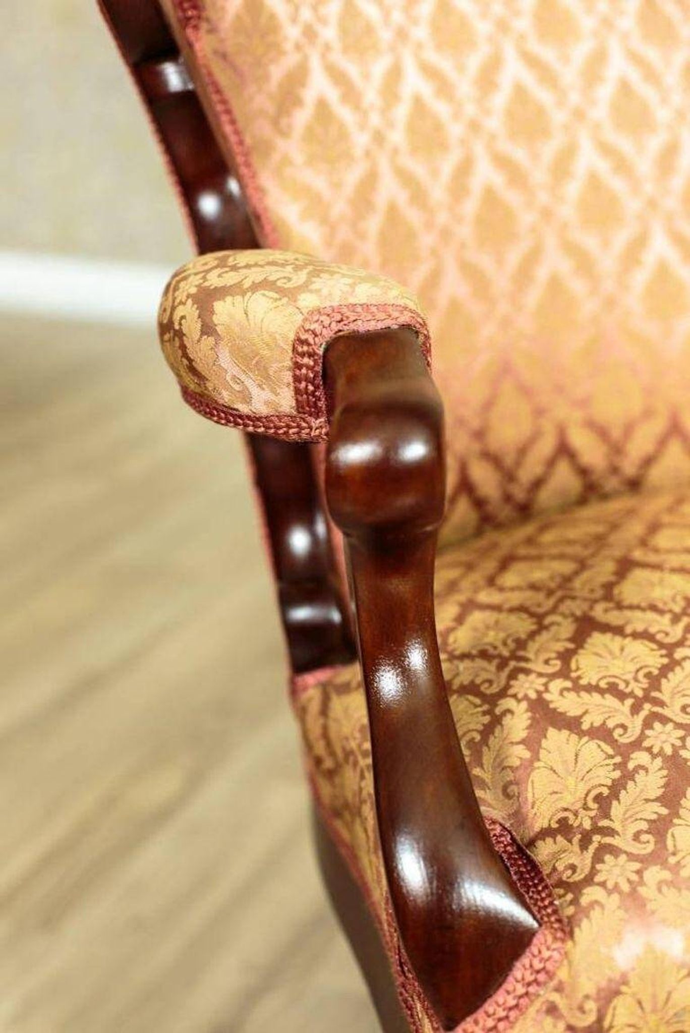 Sofa en noyer vintage, 1880