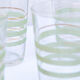 7 verres granité vert et doré